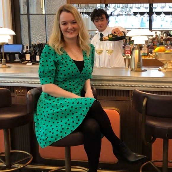 Topshop Spot Swing Tea Dress Size 6 - Picture 4 of 7